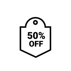 50 Percent sale badge template