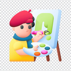 Artist painting icon vector design in eps 10