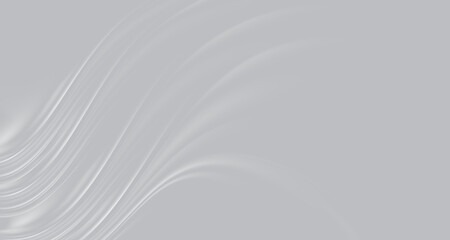 Curtain white wave and grey shadow. gray background on isolated with copy space.