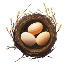 Vector egg on nest