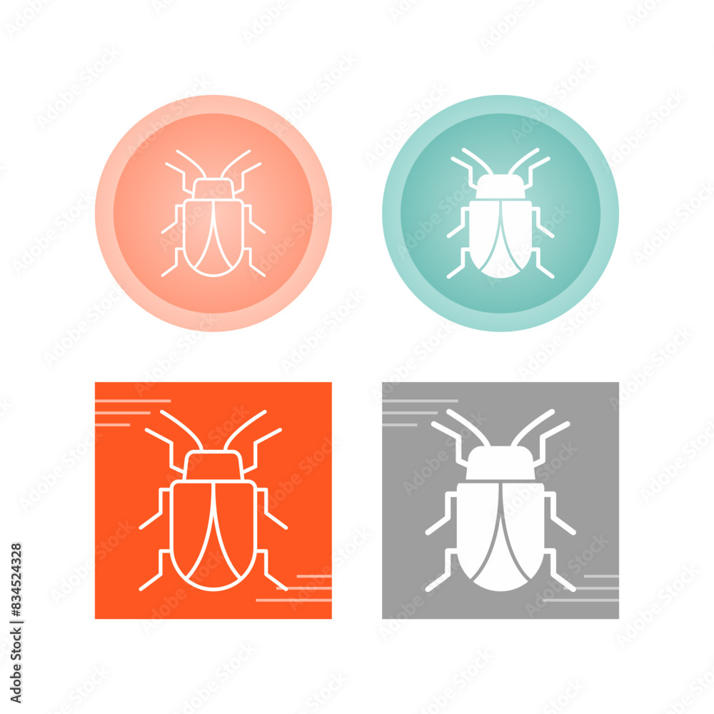 Sticker Bug Vector Icon