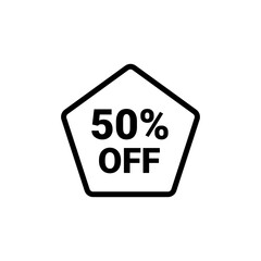 50 Percent sale badge template