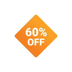 60 Percent sale badge template