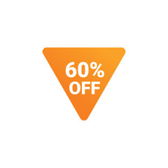 60 Percent sale badge template
