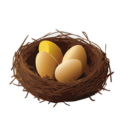 Vector egg on nest