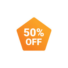 50 Percent sale badge template