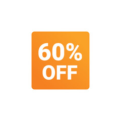 60 Percent sale badge template