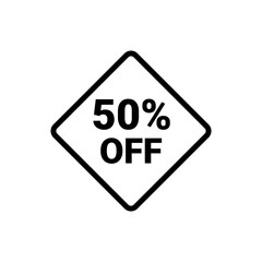 50 Percent sale badge template