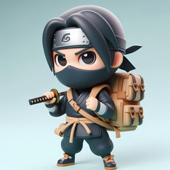 Obraz premium 3d ninja with sword