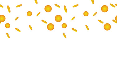 Earnings gold money rain. Golden coins of million dollars lottery games prize for you