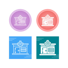 Police Station Vector Icon