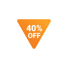 40 Percent sale badge template