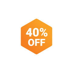 40 Percent sale badge template