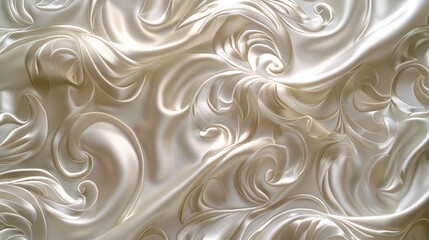 Fototapeta premium Ivory and Platinum Swirling Details: Illustrate a luxurious backdrop with soft ivory tones and delicate platinum swirls, creating a serene and sophisticated ambiance.