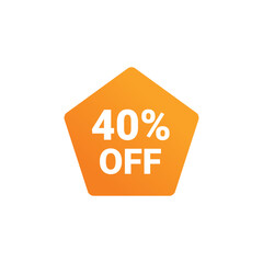 40 Percent sale badge template