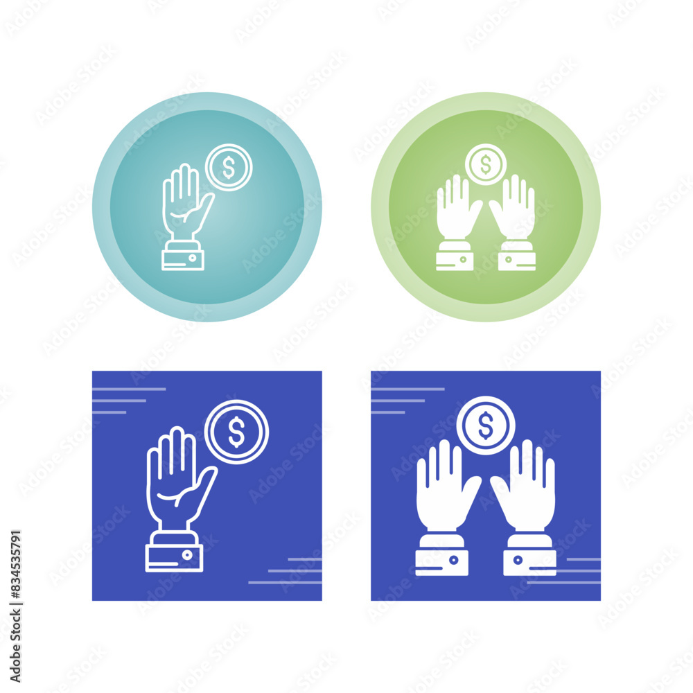 Wall mural auction vector icon