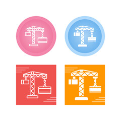 Crane Lifting Vector Icon