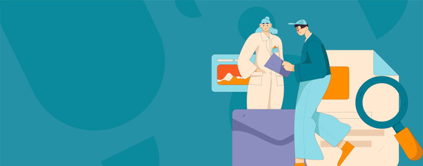 Medical characters fighting the epidemic flat vector concept operation hand drawn illustration
