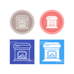 Fireplace Vector Icon
