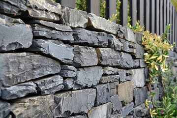 Stone wall texture in daylight
