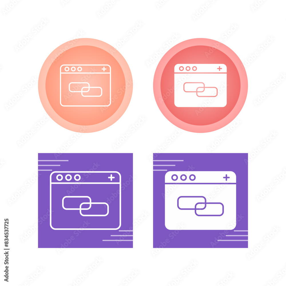 Sticker Link Vector Icon