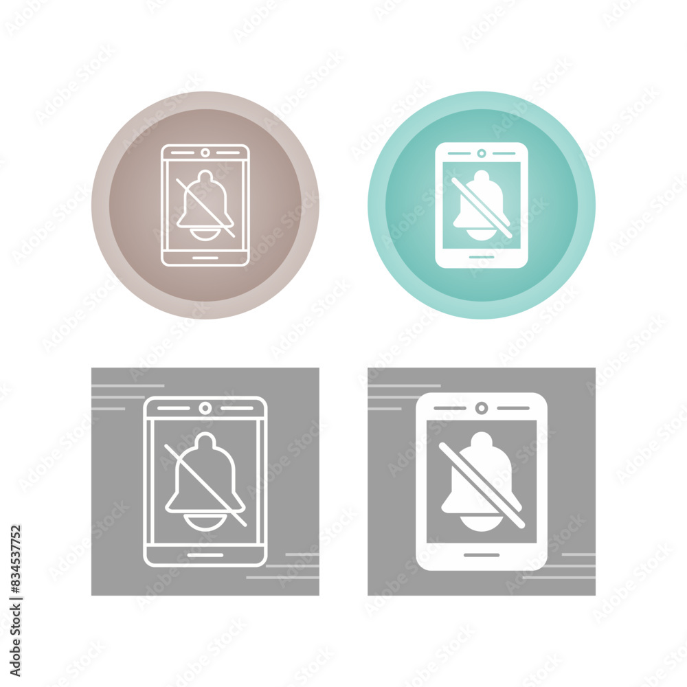 Canvas Prints bell mute vector icon