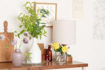 花と北欧のインテリア