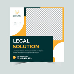 Law Firm service and law consultation social media post banner design