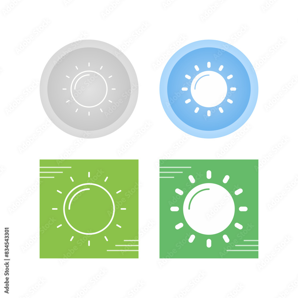 Poster sun vector icon