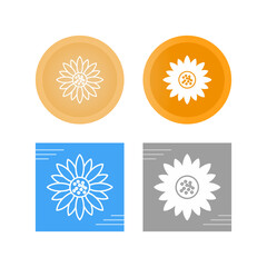 Sunflower Vector Icon