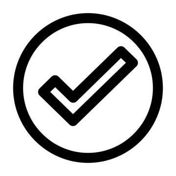 correct checlist Done line icon