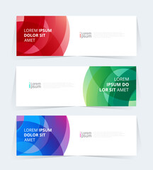 Geometric banner design with Vector presentation template.