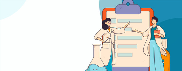 Medical characters fighting the epidemic flat vector concept operation hand drawn illustration
