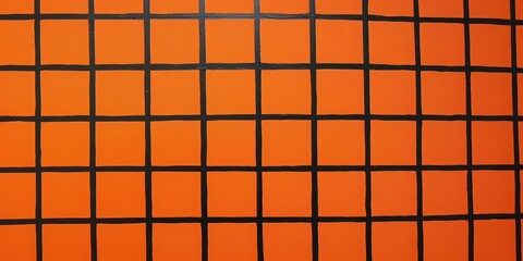 orange grid black lines square