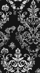 Fototapeta premium Timeless and Luxurious: Vintage Damask Pattern for Elegant Covers.