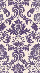 Obraz premium Elegant Legacy: Vintage Damask Pattern for Timeless and Luxurious Covers.