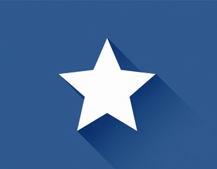 Obraz premium White star on blue background.