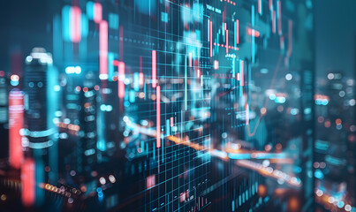 Financial investing, stocks, analysis concept