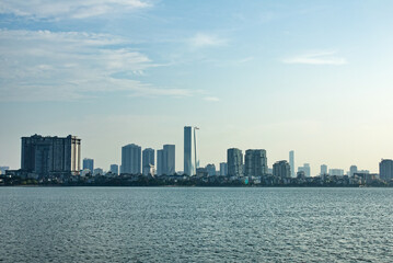 Naklejka premium Ho Tay: West Lake, Oasis of Serenity in Hanoi