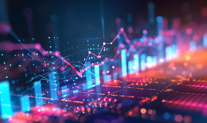 Fototapeta premium Financial investing, stocks, analysis concept