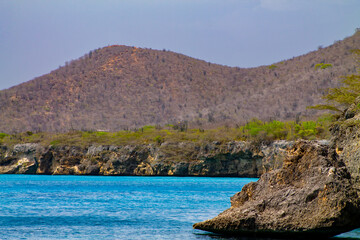 Naklejka premium Coast of the island of Curaçao