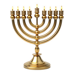 Fototapeta premium Traditional jewish menorah with candles