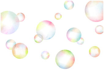 soap bubble drawn in watercolor
