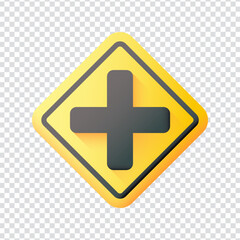 Obraz premium Intersection icon vector design in eps 10