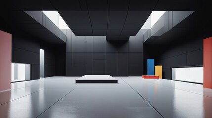 Fototapeta premium 3d render of a corridor