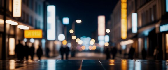 Fototapeta premium Lighting blurred urban interiors Urban Interiors Aglow Blurred L