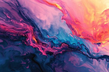 Colored floating liquid, background illustration of a colored floating liquid in the trend colors...