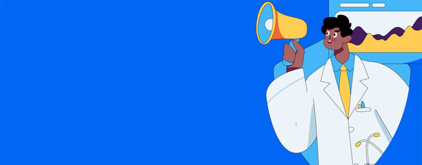 Medical characters fighting the epidemic flat vector concept operation hand drawn illustration
