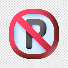 No parking icon vector design in eps 10