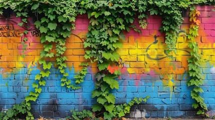 Fototapeta premium The Beauty of Color on a Graffiti Wall 